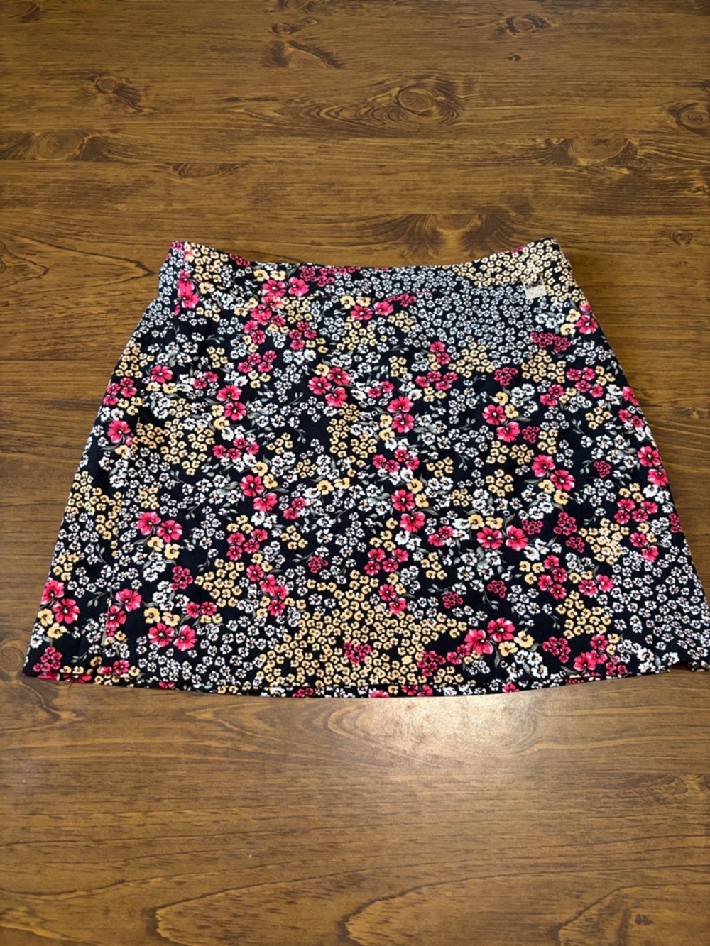 Rafaella Black Skort with Pink & Cream Floral Print